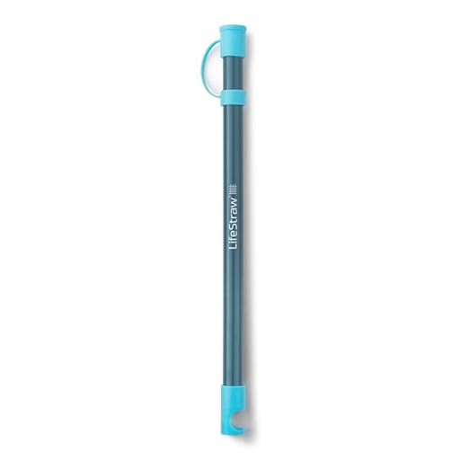 LifeStraw Sip Essential – Lightweight Water Filter Drinking Straw, Removes Bacteria, Parasites and Microplastics, Laguna Teal