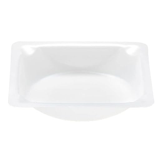Weighing Boats by Globe Scientific 3620, Square Shaped, Bendable Polystyrene, Easy Pour Design, Disposable Scale Trays to Weig & Mix Liquid & Powder, Antistatic, 20mL Capacity, White, Case of 500