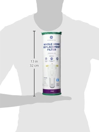 GE FTHLM Whole House Water Filter, Replacement for Water Filtration System, NSF Certified: Reduces Chlorine, Sediment, Rust & Other Impurities, Replace Every 3 Months for Best Results (Pack of 4)