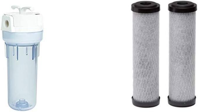 EcoPure EPW2VC Whole Water Filtration System Housing & Carbon Universal Whole Home Filter (2 Pack)
