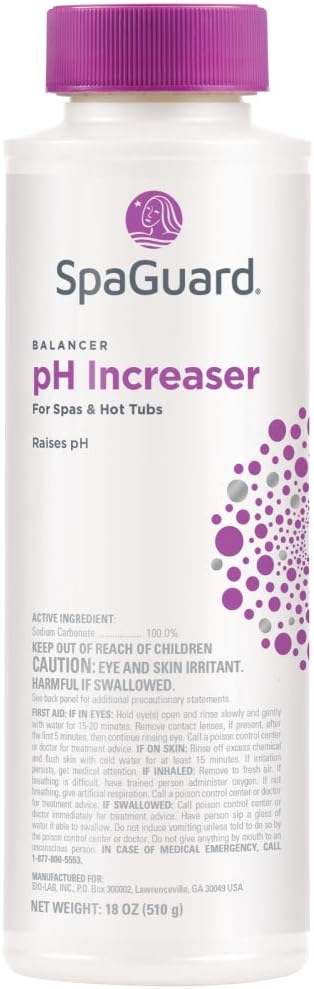 SpaGuard pH Increaser, 18 oz, Pack of 6, pH Raiser for Spas & Hot Tubs, Protects Equipment from Corrosion, Balances Water