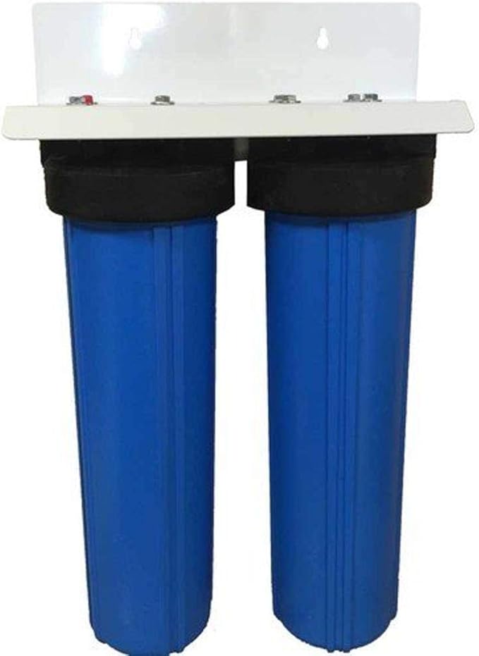 20" 2 Stage Whole House Water Filter System with Sediment and Carbon Filters