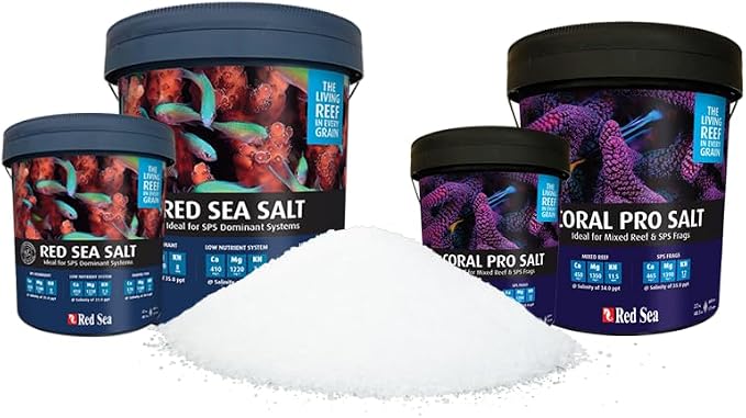 Red Sea Reef Salt Mix Small Bucket | Makes 55 Gallons Complete Marine Saltwater Aquarium Advanced Formula Optimal Coral Health & Stability