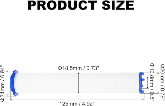 uxcell 12 Pcs Shower Head Filter 4.9 Inch PP Cotton Filter Cartridge Replacement High-Pressure Handheld Fan Shower Jet Sets