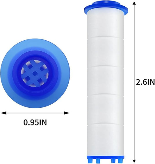 20 Pack Shower Filter Shower Head Filter PP Cotton Filter Handheld, Filter Replacement Filter Tool Suitable for Various Specifications of Shower Heads (2.6 inches)