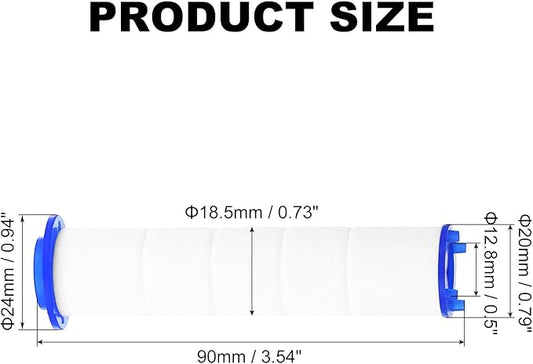 uxcell 12 Pcs Shower Head Filter 3.5 Inch PP Cotton Filter Cartridge Replacement High-Pressure Handheld Fan Shower Jet Sets