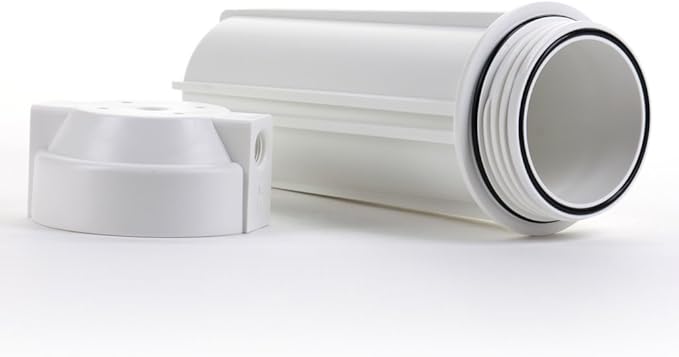 Hydronix HF4-10WHWH38 Water Filter Housing 10" RO, Whole House, Hydroponics - 3/8" Ports, Double O-Ring, White