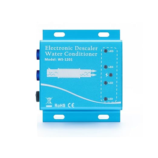 Electronic Water Descaler System, Whole House Water Softener Alternative, No Salt, Limescale Prevention (Blue)