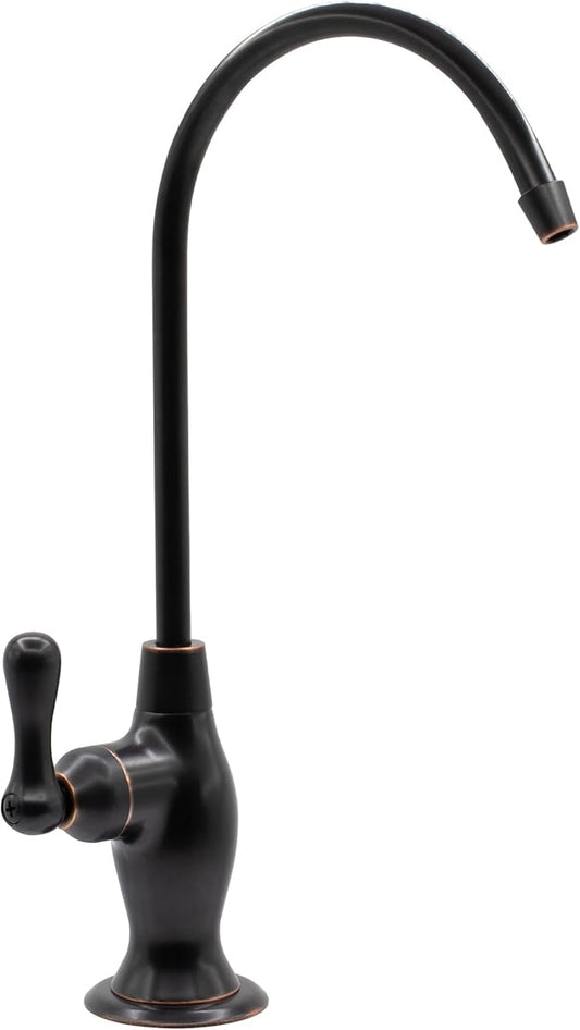 Metpure Non-airgap NSF Certified RO Faucet Reverse Osmosis Drinking Water Filtration System Water Dispenser Spout (Dark Oil Rubbed Bronze). Vase Style with Faucet Wrench.