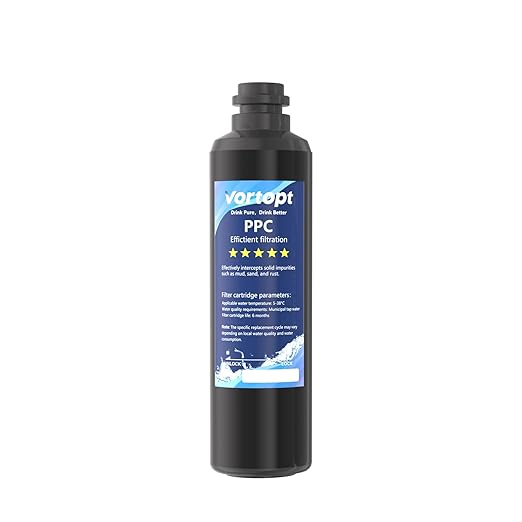 Vortopt F03Under Sink Water Filter,with PP Cartridges for Water Filtration and Drinking Water,Black.