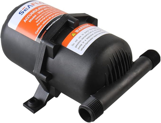 SEAFLO Accumulator Tank Water Pump Flow Control with Internal Bladder - 125 PSI, 23.5 oz (0.75 L) | Reduces Pump Cycling and Smooths Water Flow for Marine, RV, and Off-Grid Systems