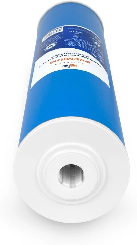 Aquaboon 5 Micron 20 x 4.5 Whole House Water Filter Replacement Cartridge Grabular Activated Carbon (GAG) for 1-Stage Water Filtration System 2 Pack