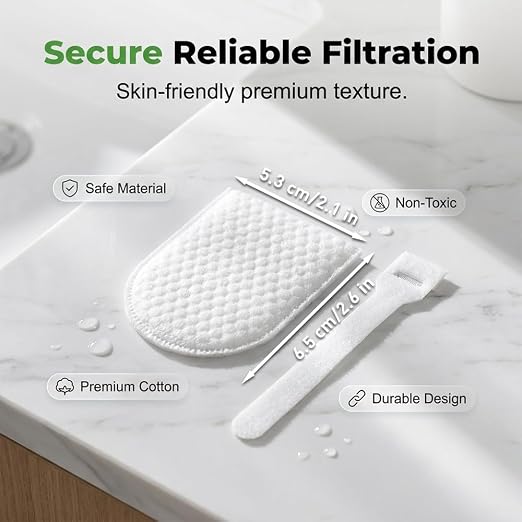 Faucet Filter Cotton Bags (50pcs) | Universal Tap Compatible Filter Bags, Splash-Proof Water Filtration Design, Tool-Free One-Step Installation
