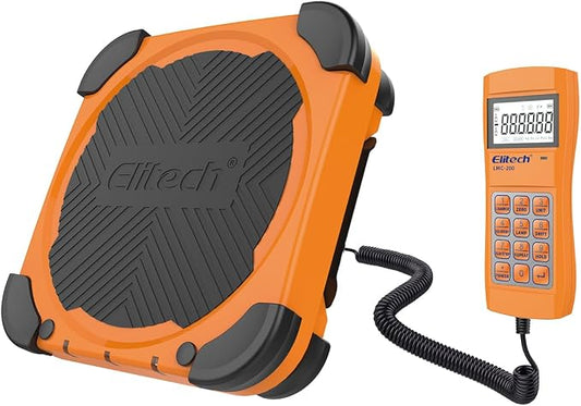 Elitech Wired Refrigerant Scale LMC-200 220 lbs and Charging Valve