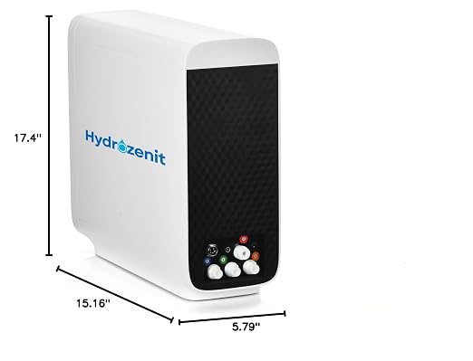 HYDROZENIT - Zenit600 Hydrogen - Reverse Osmosis Water Filter with Hydrogen Generator | 600GPD RO System | Smart Faucet Digital Display | Leak Detector & 5-Stage Filtration | Hydrogen Water Machine