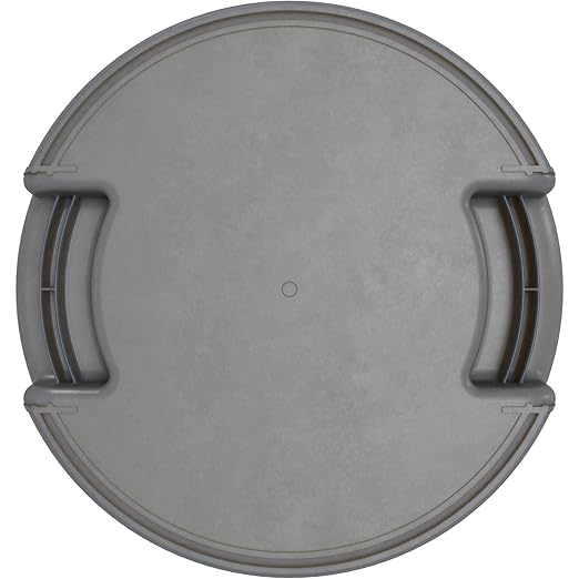 SPARTA Bronco Waste Container Trash Container, Round Trash Bin for Disposal, 10 Gallons, Gray, (Pack of 6)