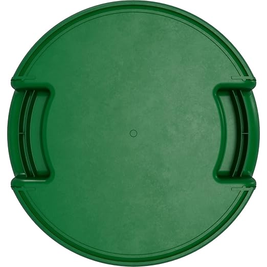 SPARTA Bronco Waste Container Trash Container, Round Trash Bin for Disposal, 10 Gallons, Green, (Pack of 6)