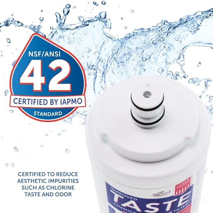 Clear Choice Taste Filter Replacement for Maytag UKF7003 FILTER7 Filter Compatible with EFF-6014A HDX-FMM-1 FMM-1 MYRF-100 Refrigerator Water Filter, NSF/ANSI 42, Box of 6, Made in the USA