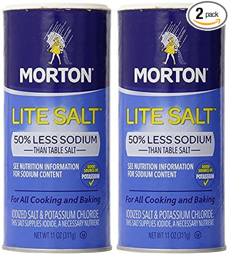 Morton Salt Lite Salt, 11 oz, 2 pk
