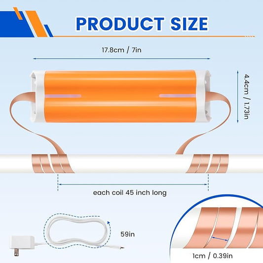 Capacitive Electronic Water Descaler Salt-Free Whole House Water Soften | Saltless Water Softener Effectively Reduces Limescale Prevent Deposits Build-up | Cost-Effective Zero Maintenance
