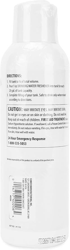 Camco TastePURE Drinking Water Freshener - Prevents Algae and Slime Build Up in Your Drinking Water Tank, Rids Odors and Bad Tastes 16 oz (40206) (Pack of 2)