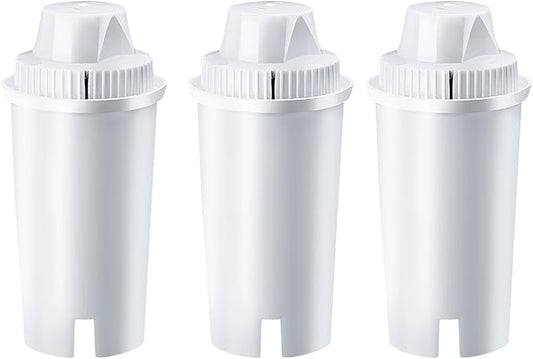 3 Pack Drop In Brita Style Alkaline Water Filter Replacement 7 Stage Mineral Water Filter.Works With Wellblue, Brita Style Pitchers & Dispensers (3 Pack)