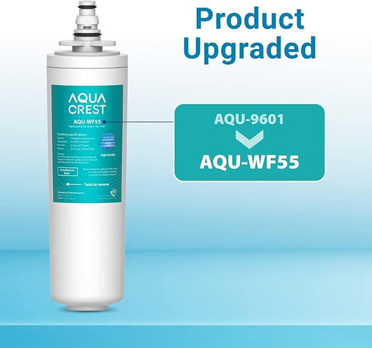 AQUA CREST 9601 Water Filter, Replacement for Moen 9601 ChoiceFlo 9600, 9602, 9500, 9501, 9502, Compatible with Moen Sip Filtered Kitchen Faucets, 750 Gallons or 6 Months, 2 Pack
