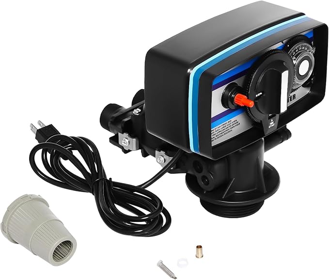 Whole House Water Softener Valve, 5600SM Flow Type Digital Control Valve for Water Softeners, 110V Automatic Operating Digital Timer Filter Control Head Valve Water Filter Softeners Resin