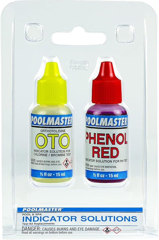 Poolmaster 23225 1/2-Ounce OTO and Phenol Red Replacement Indicator Solutions For Spa and Swimming Pool Water Testing