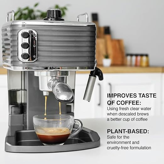 Ginger Lily Farms Botanicals Plant-Based Coffee Machine Descaler, Universal Descaling Solution for All Coffee Machines, 32 Uses, 1 Gallon (128 fl. oz.)
