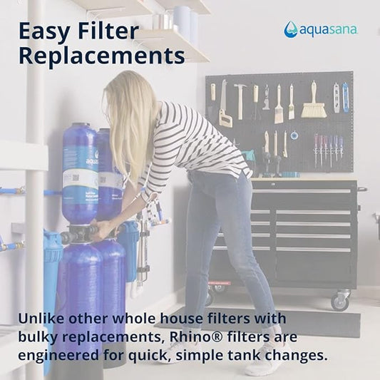 Aquasana Rhino Whole House Water Filter System Installation Kit with 3/4" Fittings and 10" Pre-Filter