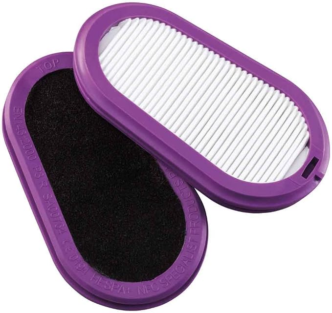 GVS SPR450 Elipse Replacement Nuisance Odor Filters, Purple, Both Small/Medium and Medium/Large, P100 Filters (Pack of 10)