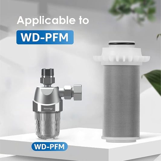 Waterdrop WD-PFM Whole House Scale Inhibition Inline Water System Replacement Cartridge 40 Micron, 1 Count