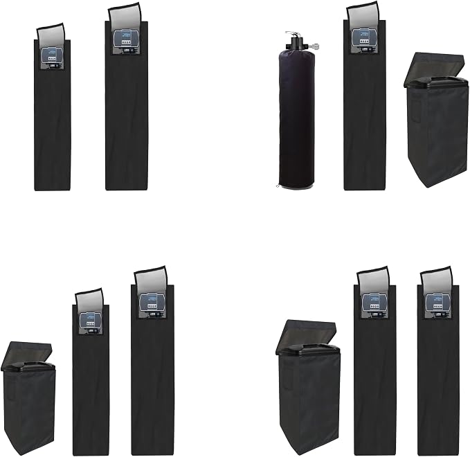 Water Softeners Cover for Outside Units,Water Softener Protective Cover for Filter Tank 64’’H×14’’D,Double-layer Waterproof Cover for Water Softener,All-Weather Protection,Black