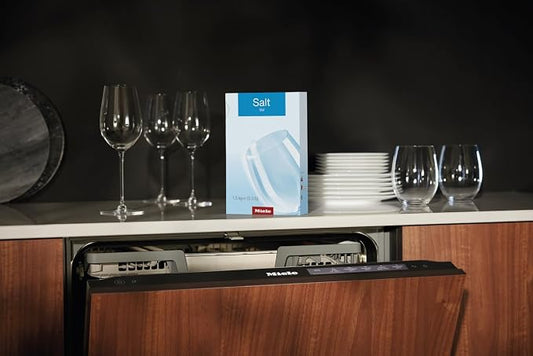 Miele Dishwasher Salt, Reactivation Salt with Extra Coarse Grains for Protecting Dishwashers and Dishes from Limescale Deposits, 3.3 lb (Pack of 8)