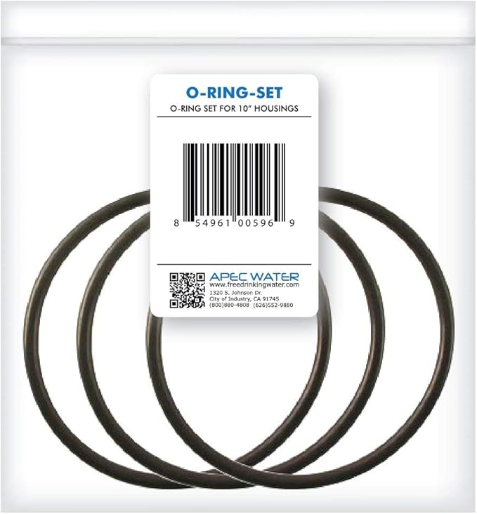 APEC Water Systems Set 3 Pcs 3.5" O.D. Replacement ORing for Reverse Osmosis Water Filter Housings with Lubricant