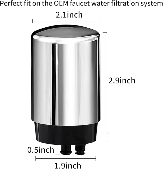 4 Pack Faucets Filters Cartridge(FR-200,FF-100),Replacement for Brita® Faucet Filter,Water Filter Compatible with Brita® Faucet Filtration Systems- Chrome