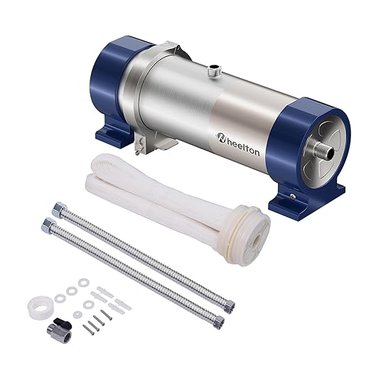 Under Sink Water Filter System Reduces 99% of Contaminants>0.01μm, 4.4GPM Stainless Steel Ultra-Filtration Sediment Water Filter for Sink/RV with 5 Year Service Life for Well & City Water