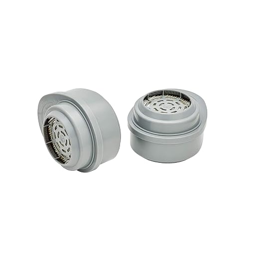 MSA 815366 Advantage GME P100 Multi-Gas Chemical and Combination Respirator Filter Cartridge, Carbon Composition, Bayonet Design for Easy Mounting, 2 Cartridges/Pack