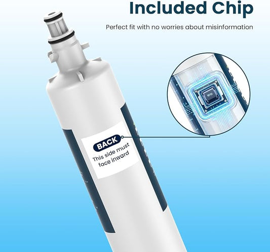 Crystala Filters Replacement for GE® RPWFE, RPWF (with CHIP) Refrigerator Water Filter, Compatible with WSG-4, WF277, GFE28GMKES, PFE28KBLTS, GYE22HMKES, DFE28JSKSS, GFE28GYNFS, GFD28GYNFS, 3 Pack | Compatible with GFE28GYNFS, GFE28GELDS, PFE28KELDS, P...