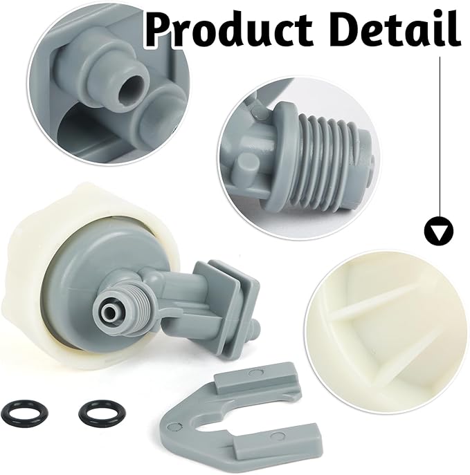 Water Softener Nozzle and Venturi Assembly 7187065 Replacement, Compatible with GE, Kenmore, Morton, Whirlpool, NorthStar, Rheem Replaces 7214969, 7165704, 7238450 and WS15X10027 WS15X10046