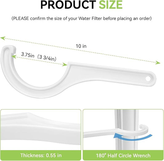 Water Filter Wrench Replacement for APEC Half 180° Filter Housing Wrench Fits Most 10" x 2.5" Undersink Housing Canisters, Compatible with APEC Water System Reverse Osmosis Filter Wrench