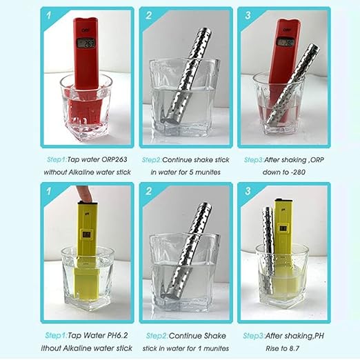 Alkaline Water Filter Sticks Portable Hydrogen Mineral Naturally Increases Levels Decreases ORP