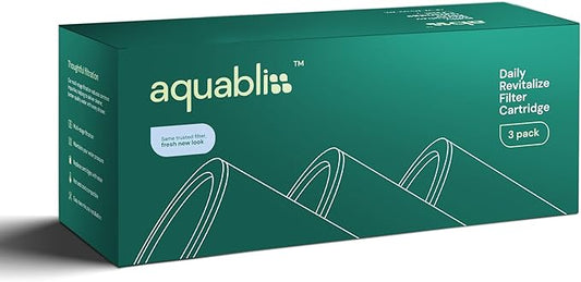 AquaBliss High Output Shower Filter Replacement Cartridge – Reduces Chemicals & Chlorine, Restores pH Balance, Glowing Skin, Strong Nails & Shimmering Hair – 3-Pack (SFC100)