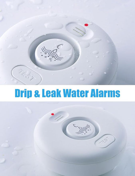 WD71 Water Leak Detector for WiFi Gateway/Hub, 120dB Adjustable Wireless Water Sensor Alarm, Smart Water Leak Alarm for Laundry, Kitchen, Basement, Home Bathroom (Gateway Not Included)