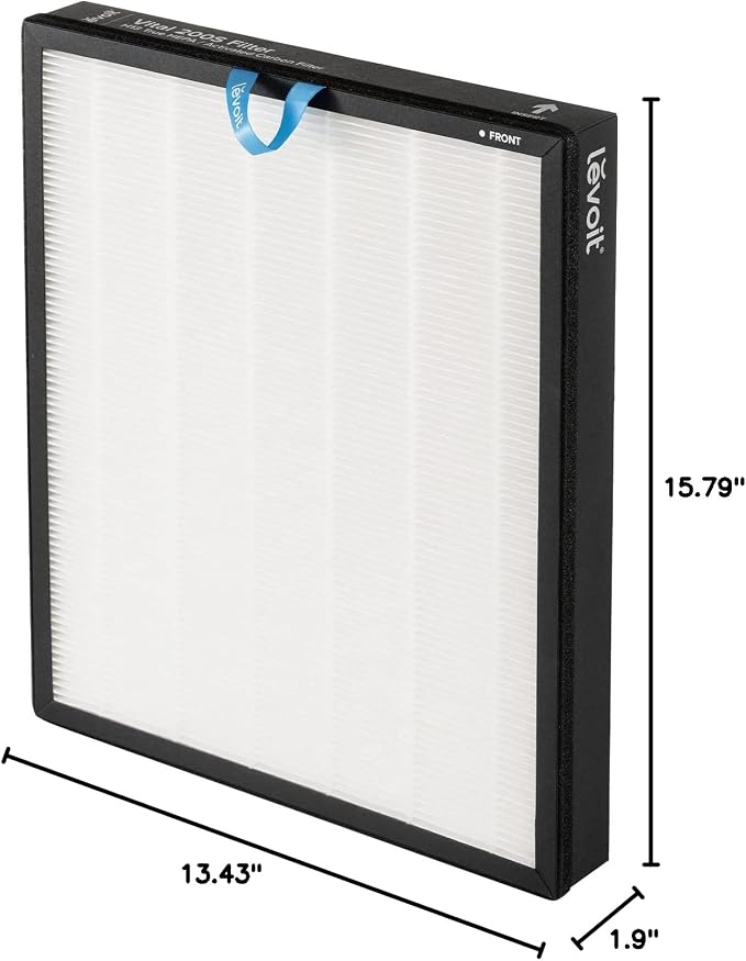Levoit Vital 200S-P Air Purifier Genuine Replacement Filter, AHAM VERIFIDE, Supports HEPA Sleep Mode, High-Efficiency Activated Carbon, Removes Pet Dander, Smoke Odor, Allergens, Vital 200S-RF, 1 Pack