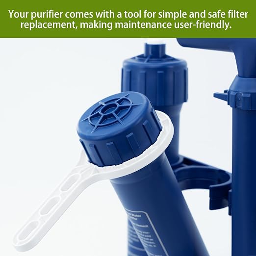Water Purifier Survival Filtration System for Survival – 3-Stage Portable Water Filter System, High-Volume for Camping, Emergency Preparedness – Grade Survival Water Purification for Group Survival