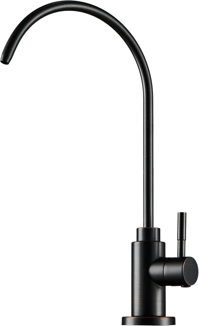 Water Filter Faucet, VMASSTONE Reverse Osmosis Faucet Fits Most RO Units or Water Filtration System in Non-Air Gap, Lead-Free Stainless Steel Drinking Water Faucet for Bar Kitchen Sink, RV (DM001 ORB)