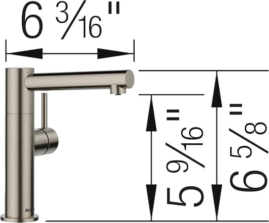 Blanco 443257 Alta II Beverage Faucet with Optional Filtration System - 1.5 GPM - Satin Platinum