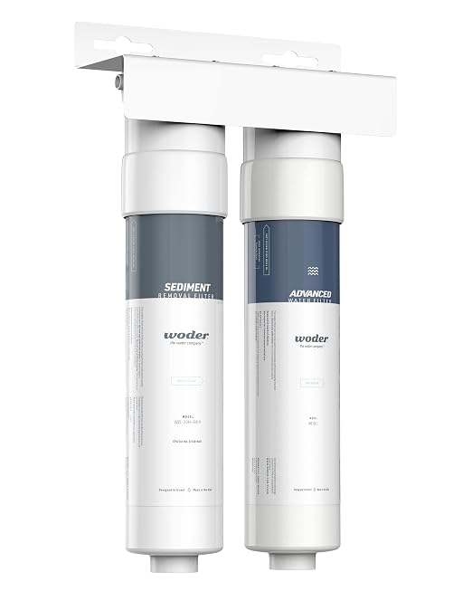 Dual Stage Inline Water Filter, 20 Micron Sediment Removal Plus Advanced Filtration, John Guest Fittings, Removes PFAS, Lead & Chlorine, Keeps Essential Minerals, US Made